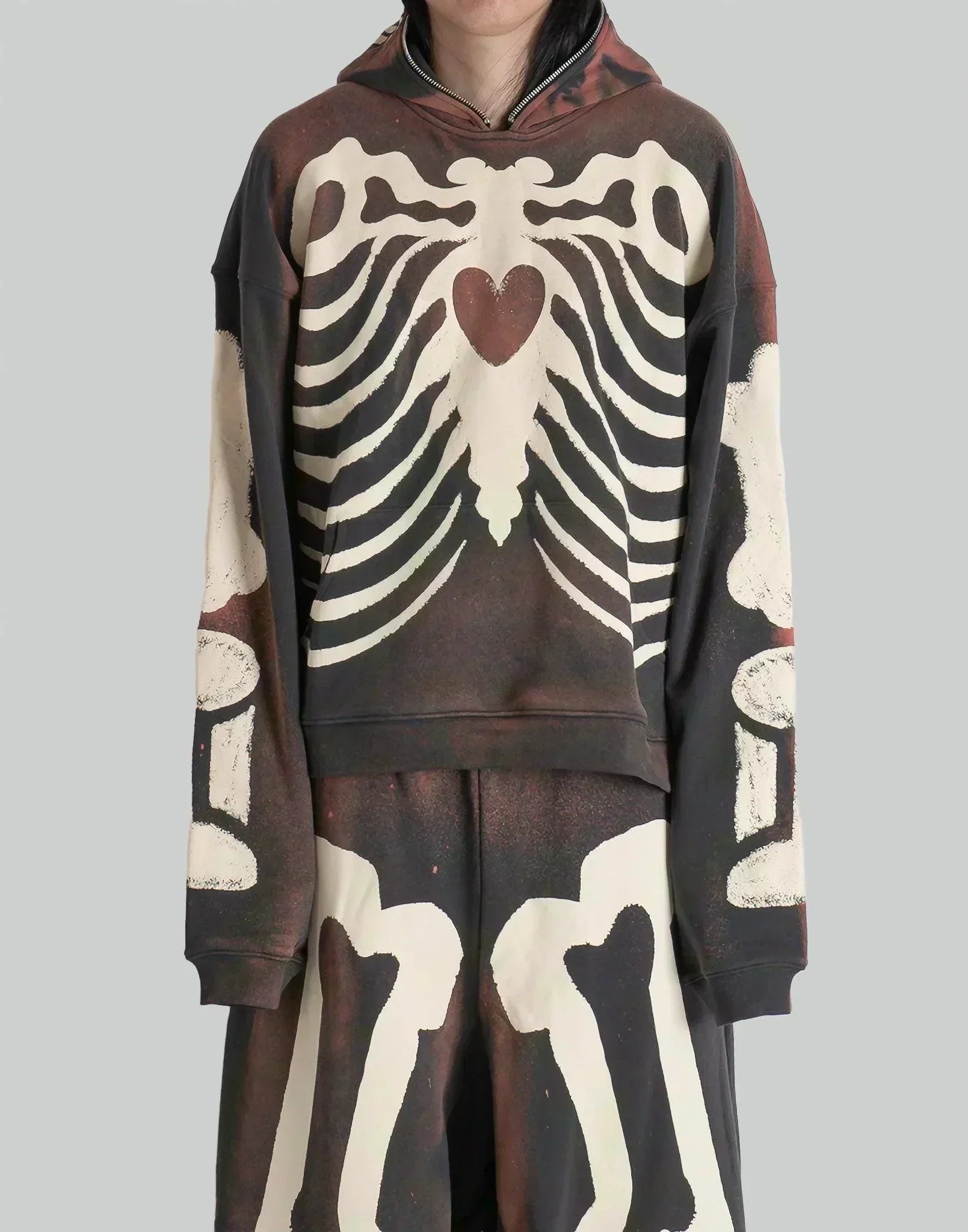 Skeleton Print Hoodie