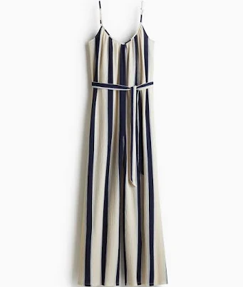 H&M Ladies Tie-Belt Jumpsuit