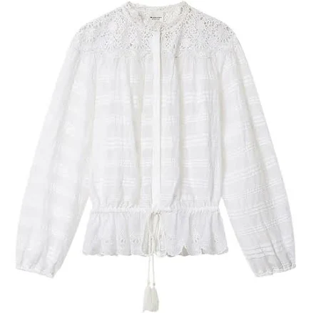 MARANT ÉTOILE Polly Blouse In Cotton And Floral Lace