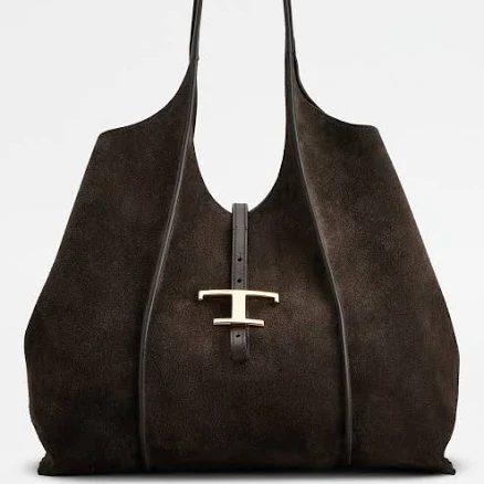 Tod's T Timeless Shopping Bag in Suede Medium