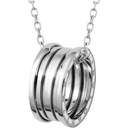 Bvlgari B.zero1 18k White Gold Pendant Necklace, Italy, Modern Design
