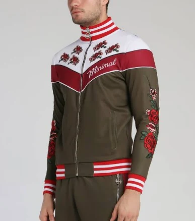 Mnml Haute Couture Rose Embroidered High Neck Sweatshirt