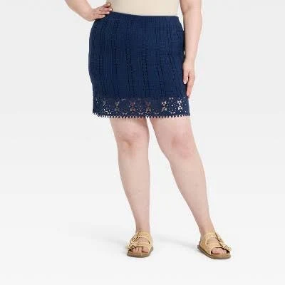 Universal Thread Women's Openwork A-Line Skirt