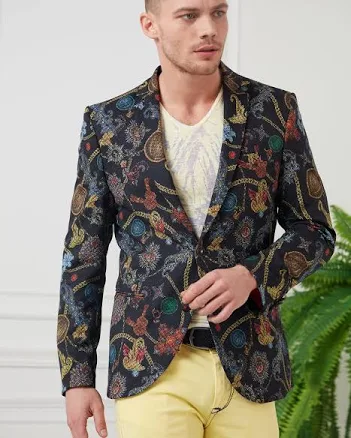COTTON Baroque Print Blazer