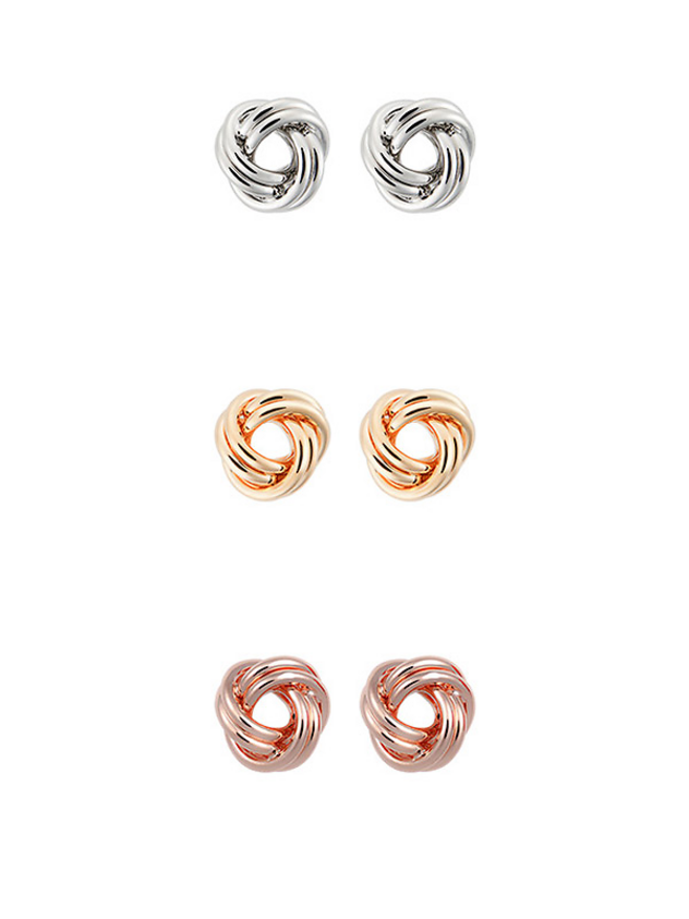 Round Line Drop Earrings