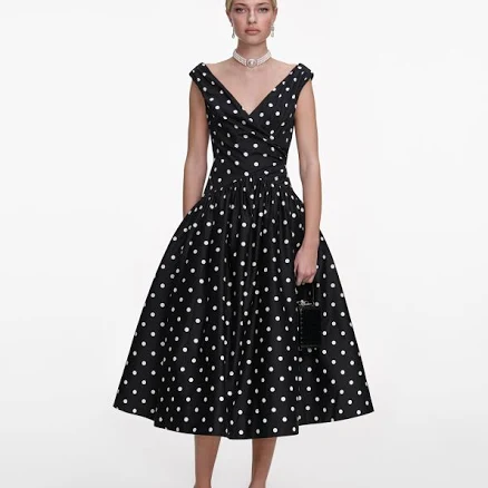 Self Portrait Cotton Midi Dress