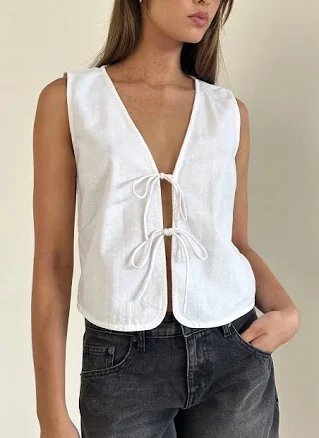 Nuvo Tie Front Vest Top