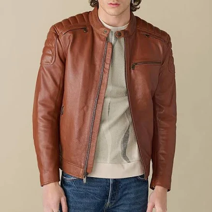 Crusader Men's Leather Biker Jacket