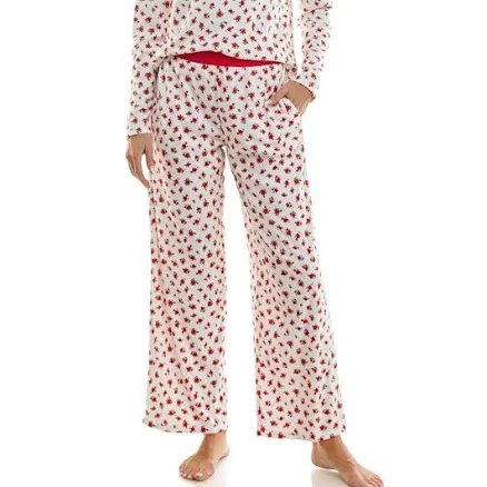 Roudelain Women's 2-Piece Printed Long-Sleeve Top and Pants Set