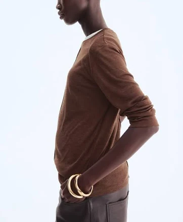 H&M Ladies Melange Long-Sleeved Top