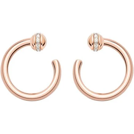 Piaget Possession 18ct Rose-Gold Diamond Open Hoop Earrings