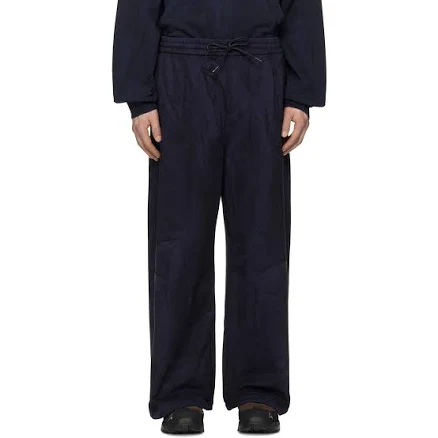 Juun.J Painted Jersey Trousers Men Dark Blue
