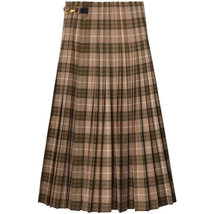 Burberry Check Wool Blend Maxi Kilt