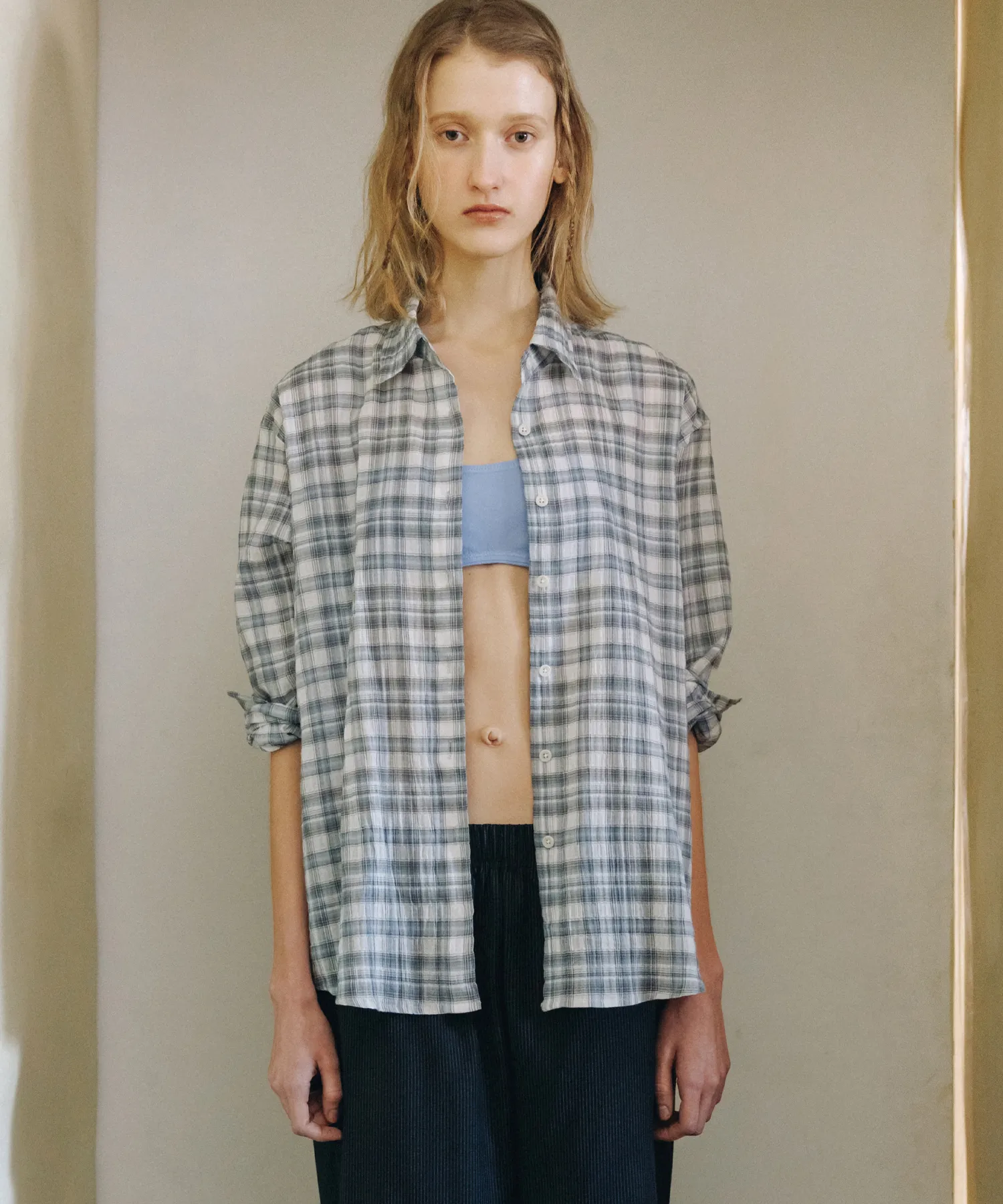 Boho Check Shirts (Blue)