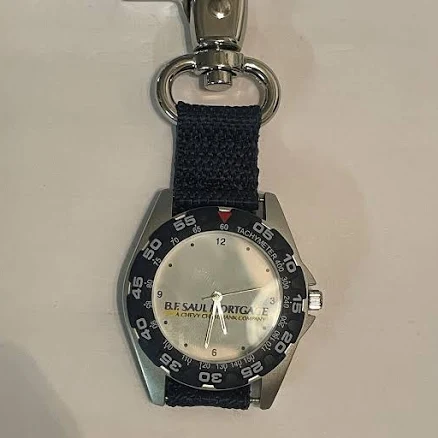 Belt Clip Watch With Tachymeter Silver & Blue With Stainless Steal