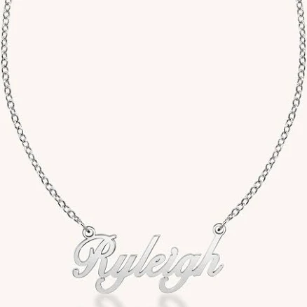 Sterling Silver Tatiana Nameplate Necklace