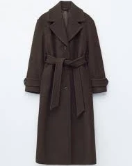 Tie-Belt Wool Coat - Dark Brown - Coats - & Other Stories US