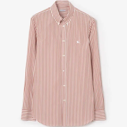 Burberry Men's Slim Fit Striped Cotton Shirt