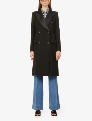 VICTORIA BECKHAM - Double-breasted wool-twill coat