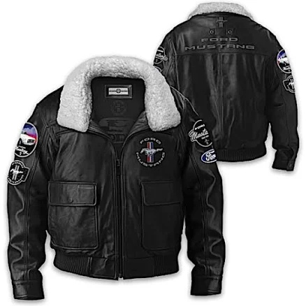 Ford Mustang Leather Bomber Jacket