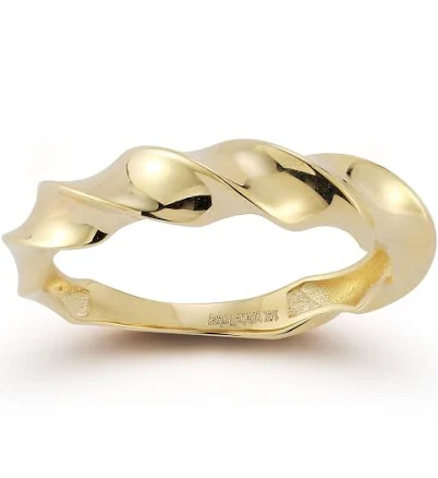 14K Gold Bold Twist Ring