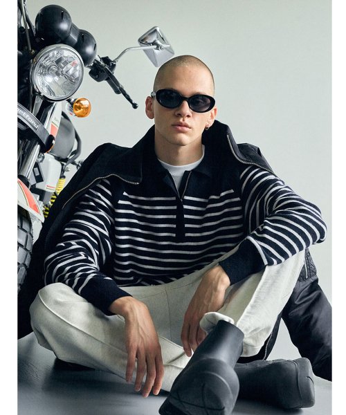 Half Zip-up Cashmere Sweater