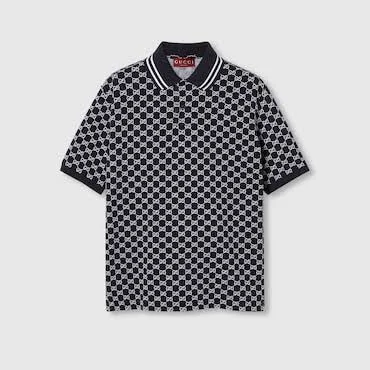 Gucci GG Cotton Piquet Jacquard Polo Shirt