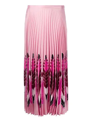 Printed Crepe De Chine Skirt