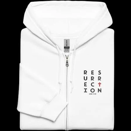 Resurrection Embroidered Zip Hoodie