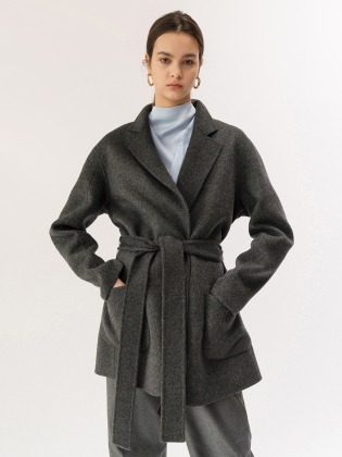 19FM Handmade Tie Waist Wool Jacket
