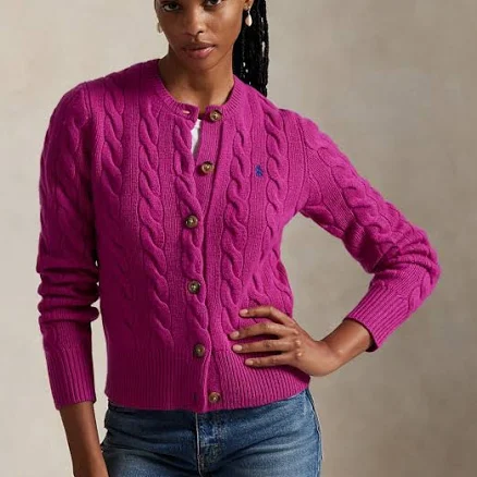 Polo Ralph Lauren Women's Cable-Knit Wool-Cashmere Cardigan
