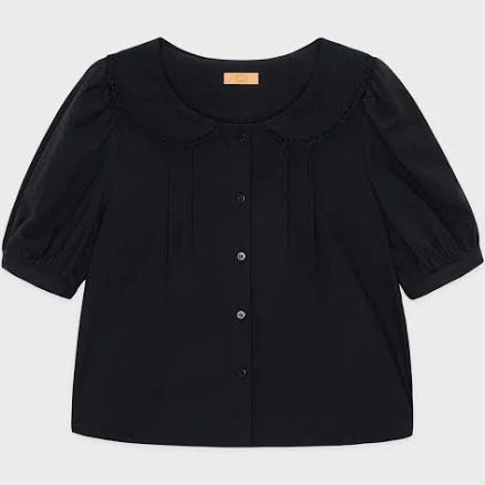 Puff Sleeve Collar Blouse