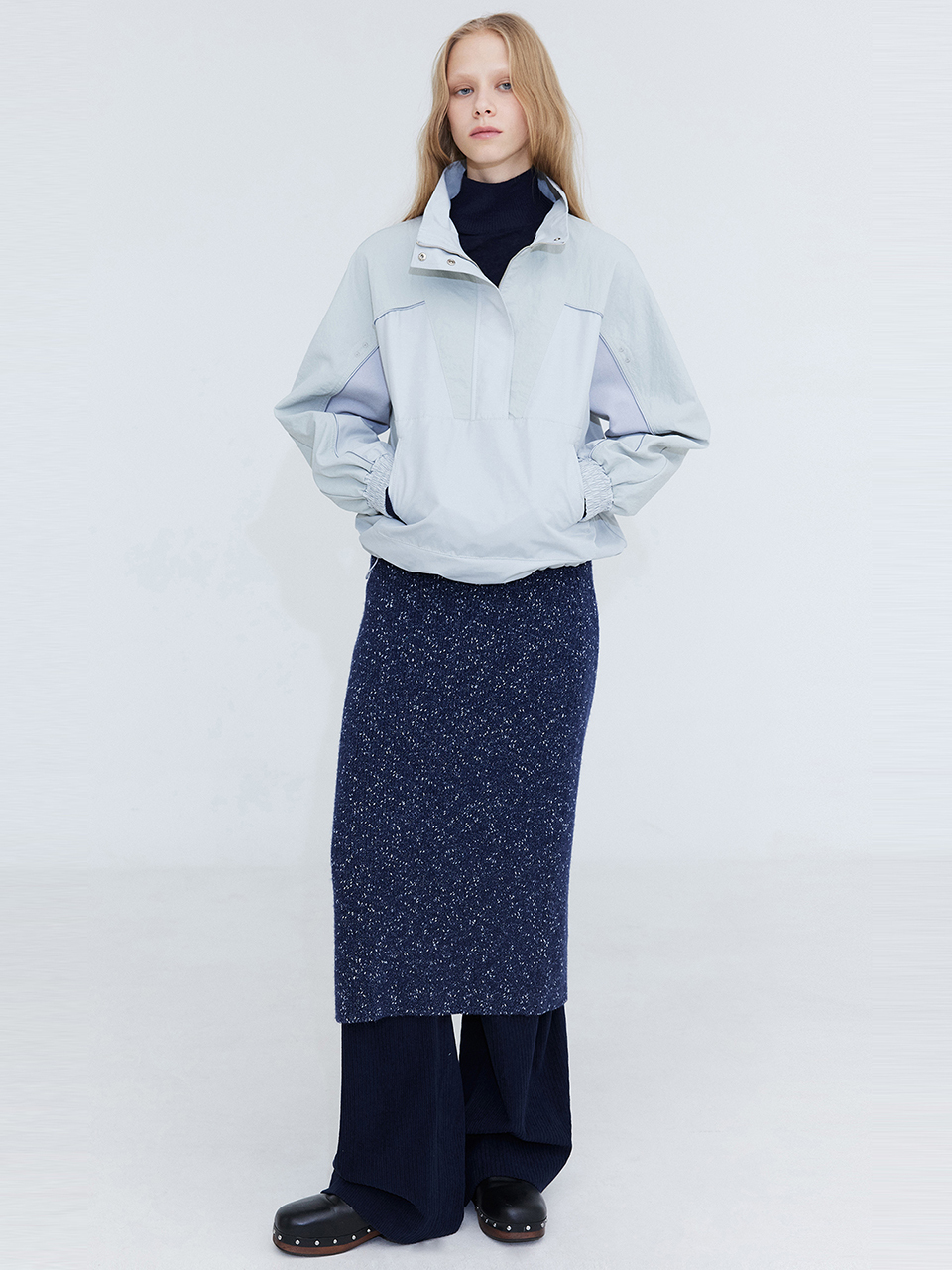 Half Zip Up Anorak_Gray