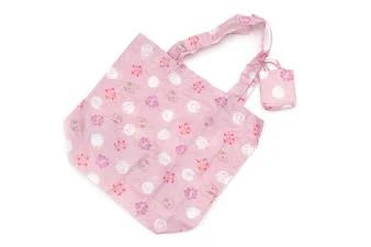 Kurochiku Japanese Pattern Eco-Bag - Small - Usagi Hanamarumon (Rabbit and Flower Circle)