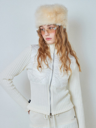 Padding Knit Zip-up
