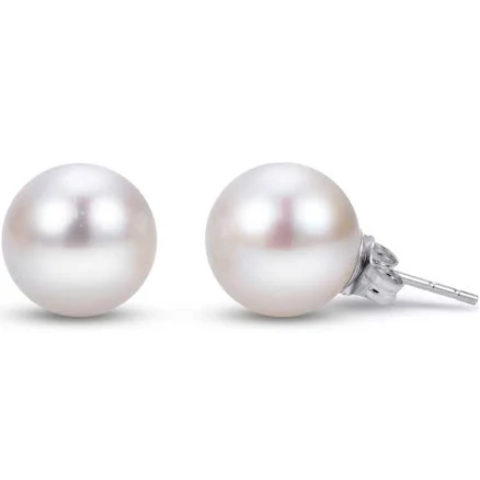 Sterling Silver Cultured Freshwater Pearl Stud Earrings