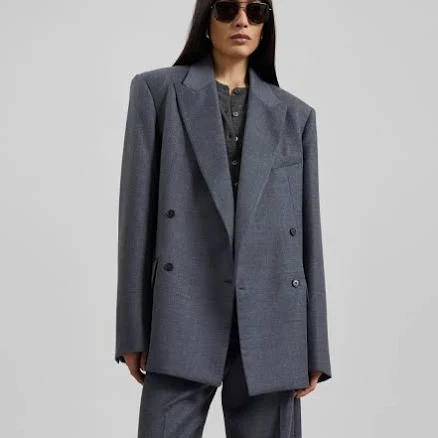 Newark Flannel Double Breasted Blazer