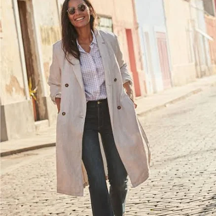 Meridian Linen Trench Coat