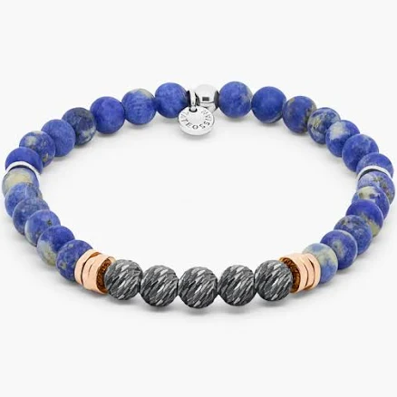 Tateossian Stonehenge Sodalite Bracelet in Sterling Silver