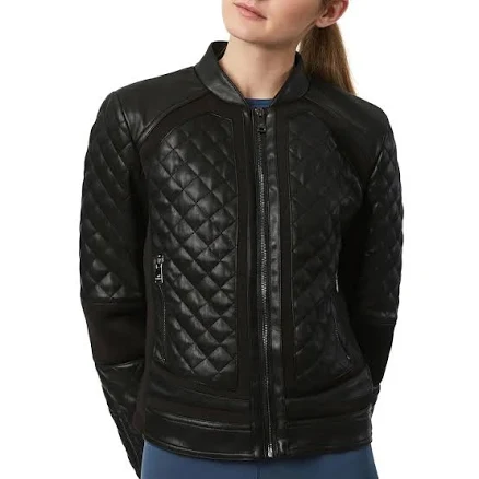 Quilted Leather Biker Jacket