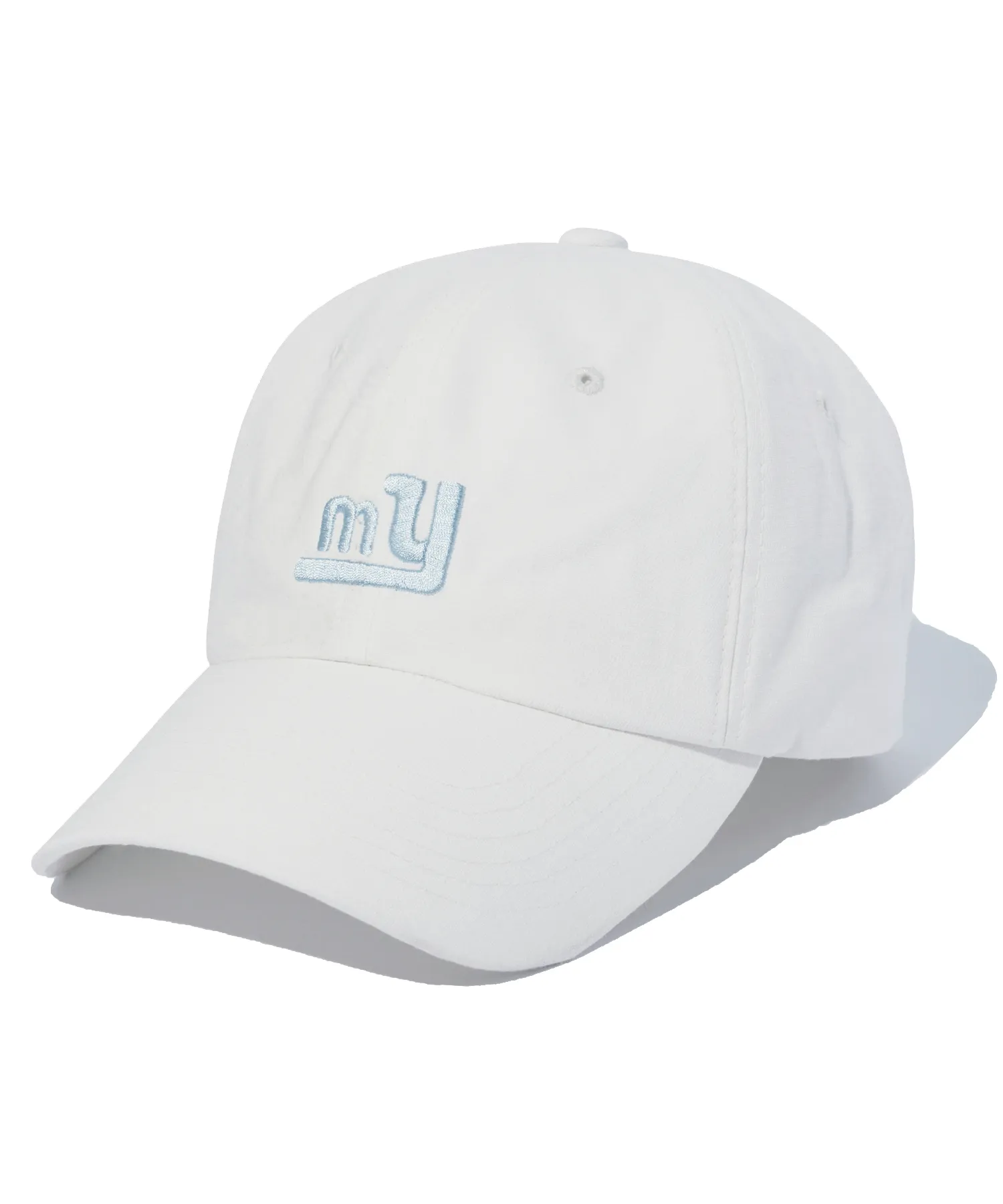 MY Logo Embroidered Ball Cap_White