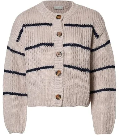 Fluffy Striped Cardigan