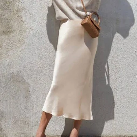 Alexa Silk Satin Mermaid Skirt