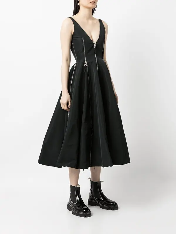 Zipped A-line Dress