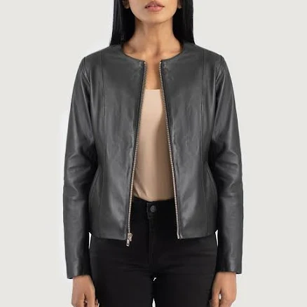 The Jacket Maker Men's Elixir Collarless Leather Jacket