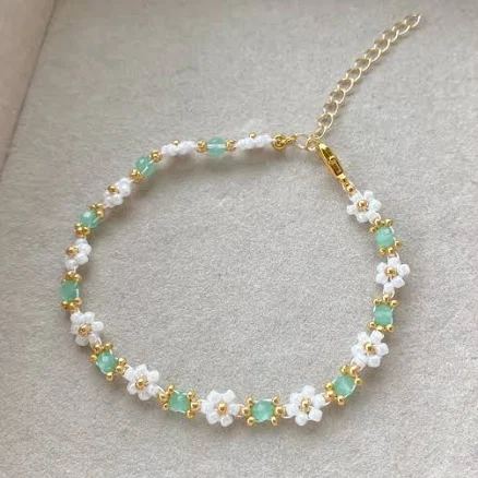Floral Beaded Flower Bracelet