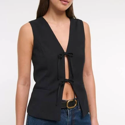 Abercrombie & Fitch Women's Tie-Front Tailored Vest