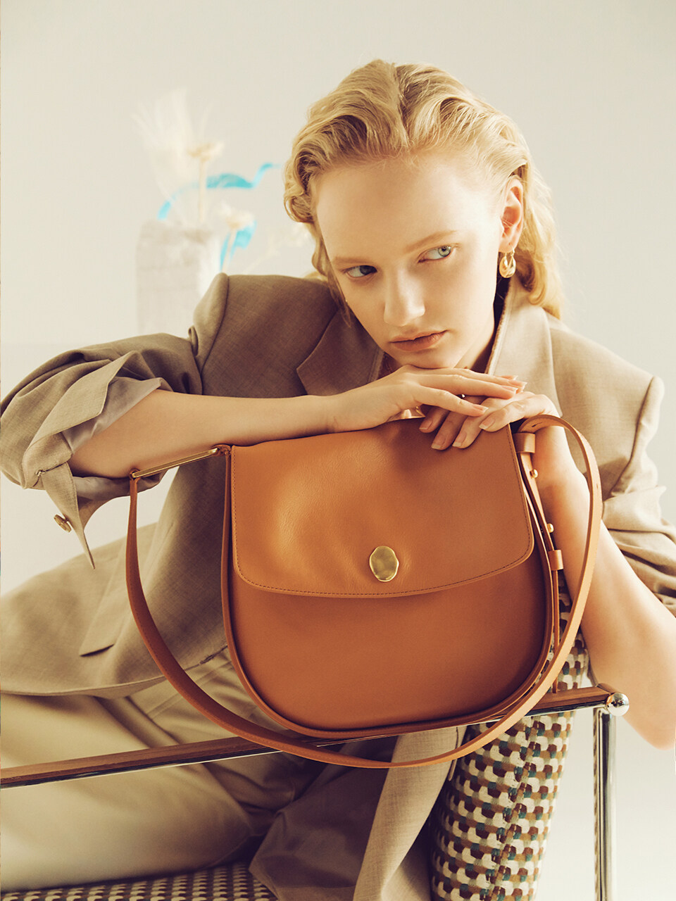 Knut Flap Hobo Bag_Orange Ocher
