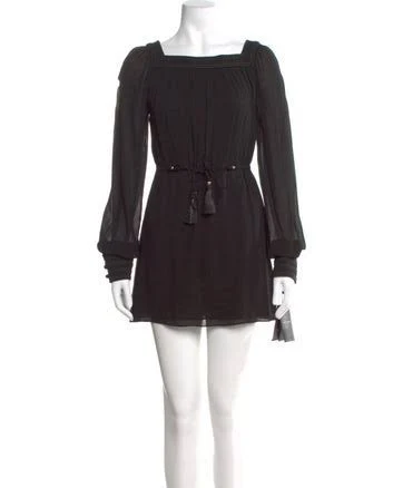 Saint Laurent Square Neck Mini Dress