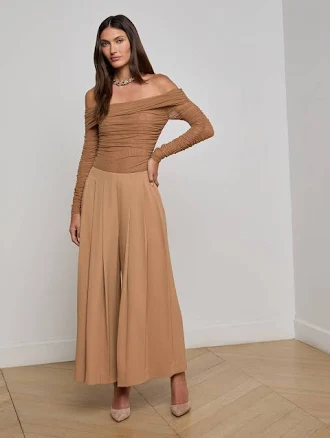 L'AGENCE Novalynn Cropped Pleated Pants